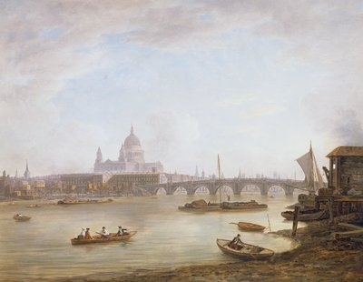 San Pablo y el Puente de Blackfriars de William Marlow